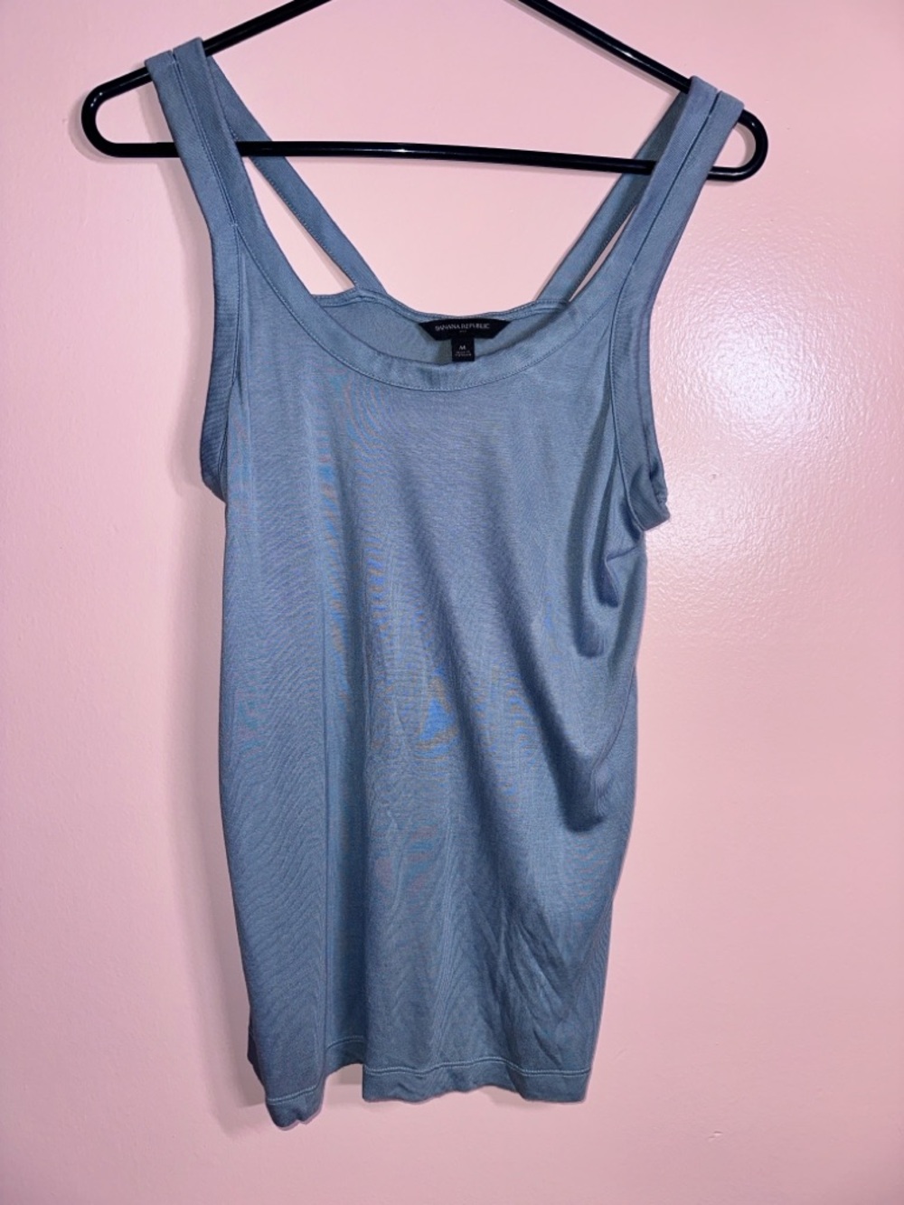 Banana Republic Dusty Blue Double-Strap Tank Top